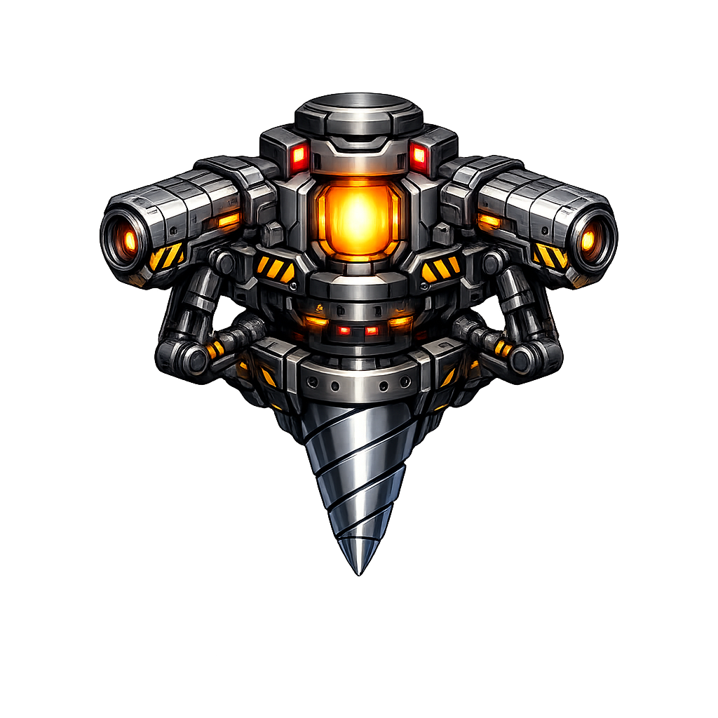 Infinite Miner drillship artwork